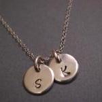 Necklace With Two Initials, Mother's..