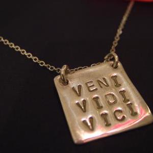 Personalized Necklace With Latin Quote..