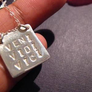Personalized Necklace With Latin Quote..