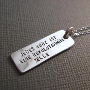 Quote Necklace, Inspirational Quote, Dog Tag..